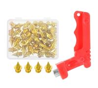 Lurrose Clavos de Repuesto para Zapatillas de Atletismo Dorados con Excelente Agarre y Llave para Pista, Ideales para Correr y Salto de Longitud
