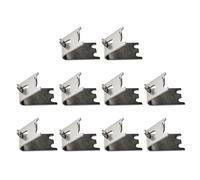 Lurrose Clip para Estante de Congelador de Acero Inoxidable, 10 Unidades, Diseño de Cola de Milano Curvada, para Rejilla de Refrigerador en la Mayoría de los Refrigeradores del Hogar