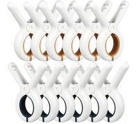 Lurrose Clips para Toallas de Playa 12 Piezas Almohadilla de Silicona, Pinzas Antideslizantes de Plástico PP para Colgar Colchas y Toallas Vida Diaria