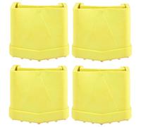 Lurrose Cojines de Goma Antideslizantes para Pies de Escalera de Aluminio, Protector de Escalera Base Amarilla 33x65 Mm, Juego de 4 Almohadillas Resistentes y Duraderas para Uso en Hogar,