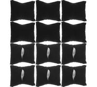 Lurrose Cojines para Caja de Reloj 20 Piezas Almohadas Pequeñas de Felpa Negra 75X85 CM para Exhibir Relojes y Pulseras Accesorio Versátil para Tiendas de Joyería y Embalaje