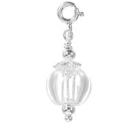 Lurrose Colgante de frasco de perfume vacío: colgante de frasco de deseos de vidrio rellenable para manualidades, recuerdos de boda, llavero decorativo de viaje de 10 ml.