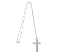 Lurrose Collar Conmemorativo de Cenizas Cruz de Acero Inoxidable, Colgante Urna Abierto para Cenizas Humanas y Mascotas, Joyería Memorial Unisex para Recuerdo Personal