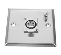 Lurrose Conector XLR Hembra 3 Pines para Montaje en Panel, Accesorio de Audio para Karaoke Doméstico, Adaptador Metálico Resistente Compatible Cables de Micrófono y Altavoces de Sonido