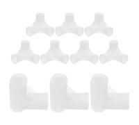 Lurrose Conectores de Esquina de plástico para Armario, Pack de 10 Unidades, diámetro Interior 16 mm, Pieza de conexión para Barra de Armario y zapateros, Ideal para mobiliario Multiusos