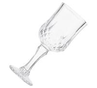 Lurrose Copa de Vino Grande de Vidrio Grueso Transparente Diseño de Diamante, Copa de Cóctel Vintage para Bar y Restaurante, Vaso de Cristal Resistente para Bebidas y Celebraciones