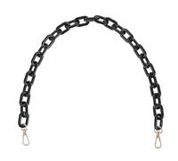 Lurrose Correa de Cadena para Bolso de Acrílico con Hebillas de Aleación de Zinc, Superficie Lisa, Adecuado para DIY y Decoración de Bolsos, 1 Pieza Negra