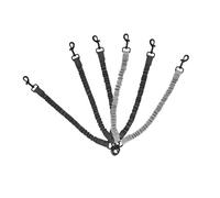 Lurrose Correa Doble para Perros Reflectante para Exteriores, Cuerda Resistente para Mascotas, 3 Piezas (2 Gris Oscuro 1 Gris Claro), Adecuado para Paseos y Entrenamiento de Cachorros