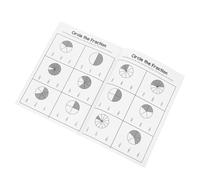 Lurrose Cuaderno de Matemáticas para Fracciones Kit Educativo de Círculos Fraccionarios de Emparejamiento para Edad Preescolar Material Montessori para Aprendizaje