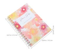 Lurrose Cuaderno Espiral A5 para Estudiantes Diseño Elegante, Papel Naranja, Secciones Diarias y Semanales para Seguimiento Financiero Completo en Casa y Viajes