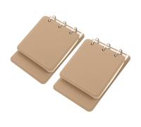 Lurrose Cuaderno Portátil Hojas Interiores Suaves para Escritura 2 Piezas Tipo Palmario Anillas Metálicas Tamaño 14x9.7 Cm, Adecuado para Escribir Notas y Planificar Viajes para Escribir