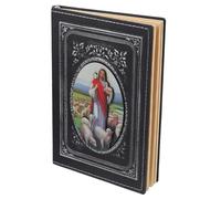 Lurrose Cuaderno Vintage A5 Tapa Dura de Cuero Color Plata Diseño de Jesús, Cuaderno Multifunción para Estudiantes y Oficina, Diario Devocional Cristiano para Mujeres, Bloc de Notas
