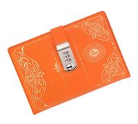 Lurrose Cuaderno Vintage con Código de Bloqueo y Tapa de Pu Naranja, Portátil con Páginas en Blanco Adecuado para Viajes y Vacaciones