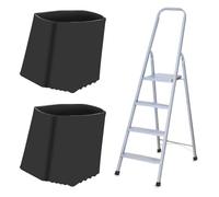 Lurrose Cubiertas Antideslizantes para Patas de Escalera Plegable, Goma Negra, 2 X 4 Cm, 2 Unidades, Protección para Suelos y Estabilidad en Uso Doméstico