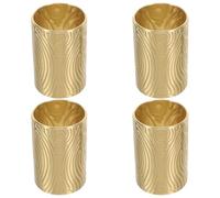 Lurrose Cubiertas para Tiradores de Muebles Estilo Chino Vintage, Juego de 4 Piezas de 40×60 Mm en Color Dorado Diseño Tallado, Accesorios para Herrajes de Cocina y Tocador