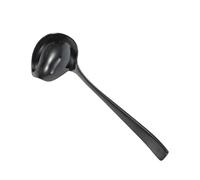 Lurrose Cuchara de Pato de Acero Inoxidable 304, Color Negro, 1 Unidad, Resistente al Calor Mango Aislante, Utensilio Práctico para Servir Salsas y Uso en Cocina Doméstica