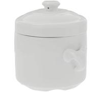 Lurrose Cuenco de Cerámica para Guisar con Tapa 620ml, Olla Humeante Multifunción, Tazón para Cocinar Huevos al Vapor, Vajilla de Cocina Resistente y Seguro para Uso Doméstico