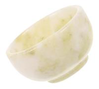 Lurrose Cuenco de Jabón de Afeitar Pequeño de Jade Natural Azul Tazón de Crema de Afeitar para Hombre Gran Capacidad para Uso en Barbería y Cuidado Personal