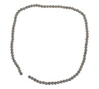 Lurrose Cuentas de Pirita Natural Redondas 4 MM 90 Piezas para Bricolaje y Pulseras Accesorios para Joyería Artesanal Dorado