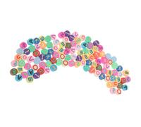 Lurrose Cuentas Redondas de Arcilla Polimérica para Pulseras, 2 Bolsas 100 Piezas, Ideales para Proyectos de Joyería y Decoración de Prendas