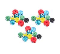 Lurrose Cuentas Redondas de Vidrio para Mal de Ojo 9Mm Mezcla de Colores 30 Piezas Sueltas para Hacer Joyas Amuletos Colgantes Pulseras Pendientes DIY Manualidades