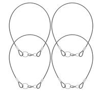 Lurrose Cuerda Antipérdida de Acero Clip, 4 Piezas, Ajustable y Reutilizable para Oficina y Uso Escolar, Adecuado para Bolígrafos y Accesorios Pequeños