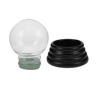 Lurrose Cúpula de Cristal Redonda 80 MM con Base Roscada para Manualidades Globo de Nieve Transparente para Decoración Navideña Kit DIY para Globos de Agua y Terrarios Creativos