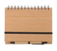 Lurrose de Notas en Espiral Tapa de Madera Natural, Cuaderno Reutilizable para Planificación y Uso Prolongado, y Elegante para y Profesores