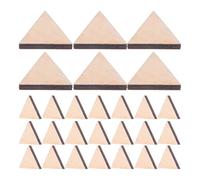 Lurrose de Triángulos de Madera y Diseño Elegante 40 Piezas Versátil Material Natural para Manualidades para Oficina y Hogar