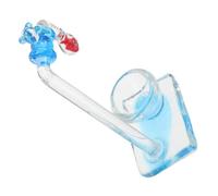 Lurrose Decoración Flotante para Peceras con Grifo de Agua Mini Pecera de Vidrio Decorativa para Escritorio Adorno Artístico de Cristal para Oficina Portátil y Creativa