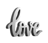 Lurrose Decoración Vintage de Mesa Love Madera con Espejo Acrílico Señal de Amor para Escritorio para Bodas Aniversario y San Valentín Regalo Romántico para Parejas