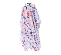 Lurrose Delantal De Peluquero Impreso Vestidos De Trabajo Capa De Tinte Para El Cabello Capas 1 Pieza De Tela De Corte De Pelo Delantales Para Peinar El Cabello Bata De Peluquería