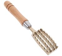 Lurrose Descamador de Pescado Mango Antideslizante y Dientes Serrados de Latón, Herramienta de Limpieza de Peces Estilo Japonés para Cocina Doméstica y Profesional