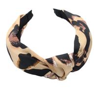 Lurrose Diadema Cabello Estampado de Leopardo Retro, Diadema Satinada Nudo Central, Banda Compacta y Reutilizable para Mujer, Tocado Ligero y Cómodo para Uso Diario y Fiestas