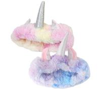 Lurrose Diadema Cabello Unicornio 2 Piezas, Banda para Lavarse la Cara y Maquillaje, Diseño Tie-dye Degradado, Suave y Ligera, Adecuado para Spa, Cuidado Piel y Ducha, Color Aleatorio