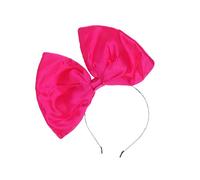 Lurrose diadema con lazo grande diadema con lazo grande accesorios para el cabello de fiesta de halloween y navidad para mujer niña (rosa)