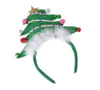 Lurrose Diadema de Árbol de Navidad con Campana para Accesorios Ligeros y Cómodos para Fiestas y Carnavales Navideños