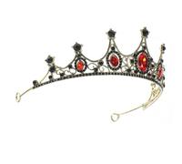Lurrose Diadema de Boda de Aleación Negra Estilo Barroco para Mujer, Tocado de Novia Elegante y Liviano, Accesorio Cabello de Fiesta y Ceremonias, Diadema Nupcial Cómoda y Decorativa