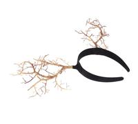 Lurrose Diadema de Fiesta Diseño de Ramas de Ciervo Marrón, Flexible y Fácil de Usar para Carnavales y Cumpleaños, Accesorios para Cabello Estilo Delicado y Natural