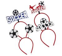 Lurrose Diadema de Fútbol 4 Piezas Accesorios para Animadores Estilos Variados para Eventos Deportivos y Fiestas
