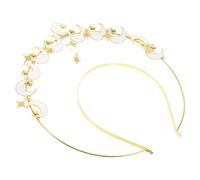 Lurrose Diadema de Luna para Mujer Diseño Único y Halo Metálico, Tocado Elegante para Boda y Fiesta, Accesorio Versátil Decoración de Luna