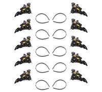 Lurrose Diadema de Murciélago para Halloween 10 Piezas Globos de Calabaza y Fantasma Accesorios Ligeros para Fiesta y Cosplay Bandas Pelo Espeluznantes para Mujer