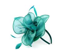 Lurrose Diadema De Organza Hecha a Mano Con Plumas Tocado Para Boda Fiesta Evento Especial Mujer Y Niña Accesorio De Pelo Elegante 6.29X7.87X3.14In