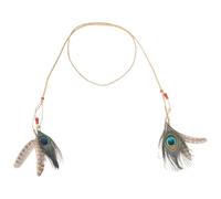 Lurrose Diadema de Plumas Bohemias Multiusos para Mujer, Accesorios Cabello de Novia y Festivales, Estilo Étnico, Material Plumón, Fácil de Usar