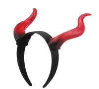 Lurrose Diadema Demoníaca con Cuernos Rojos PP para Halloween y Carnaval Cómoda y Ligera para Fiestas Disfraces y Actuaciones Accesorio Versátil para Mujeres y Niñas