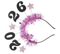 Lurrose Diadema Ligera con Diseño de Figura para Fiesta de Nochevieja 2026, Accesorios de Hierro y Tela para Celebraciones Festivas Año