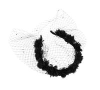 Lurrose Diadema para Niña con Velo Floral, Accesorio Cabello Femenino en Tonalidad Clara, Tocado de Fiesta Ligero y Cómodo para Eventos Obsequios y Celebraciones