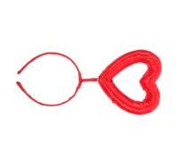 Lurrose Diadema Roja de Corazón para San Valentín Accesorio Cabello en Forma de Corazón Diadema Plástica Ligera para Fiestas y Celebraciones Románticas 1 Unidad