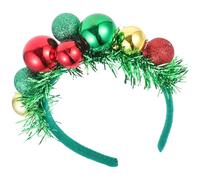 Lurrose Diadema Tela E Verdes Bola Accesorio Navideña de Cintas y Creativa Versátil Plástico para Navidad de E Invierno Fiestas Atuendos