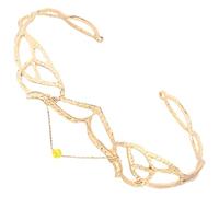Lurrose Diadema Tiara Vintage Dorada para Mujer, Adorno Ligero de Aleación Elegante y Chic, Adecuado para Fiesta y Decoración del Cabello